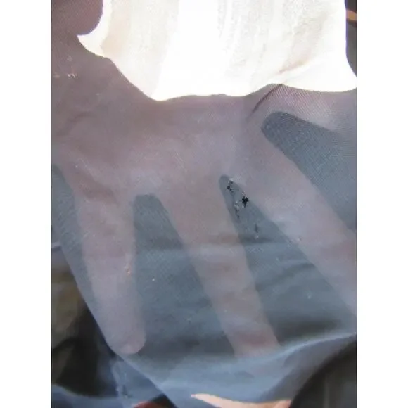 BENJAMIN A. Black Floral Petite 10 Maxi Sheer Overlay Short Sleeve Dress BR16 - Picture 4 of 6